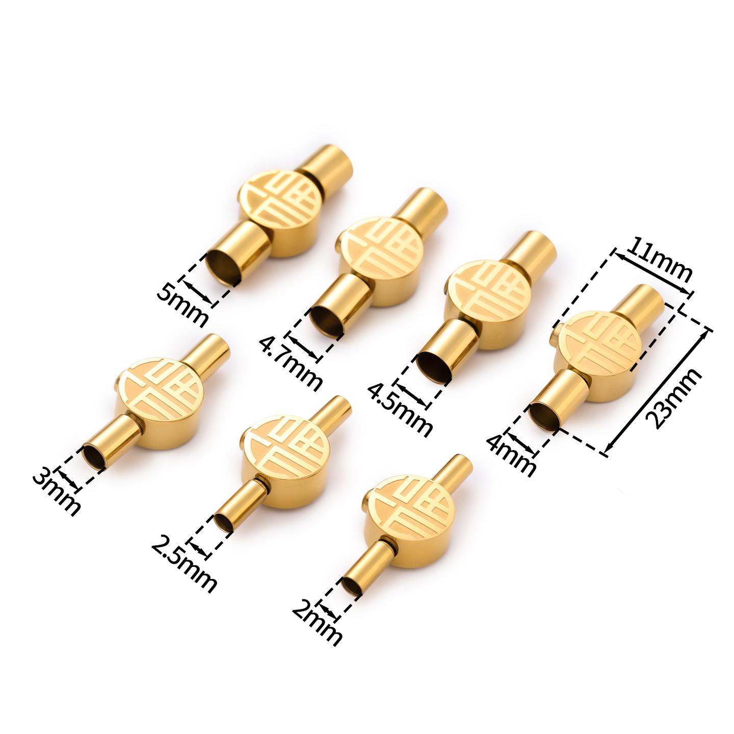 

1Piece/Pack 11*23mm 304 Stainless Steel Gold Bracelets Connector Clasps For Leather Cord Bracelet Connectors Accessories 2mm золотой