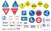 Serie de Garaje y Herramientas 1/24 No. Set de 10 Señales de Tráfico para Zonas Urbanas