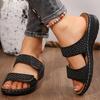 Women's Sandals Mix Color Low Heels Sandals Summer  New Shoes Woman Casual Indoor Outdoor Slippers Summer Footwear Women
