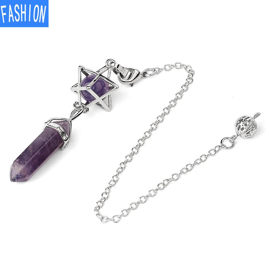 Hexagonal Prism Pendant Crystal Pendant Necklace