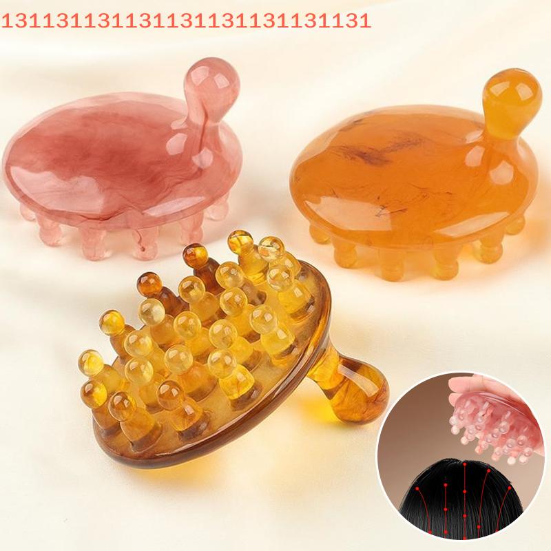 Körper Entblockierendes Abdominales Beinmassagegerät Harz Meridian Massagebürste für Bauch und Kopfhaut Fünf Elemente