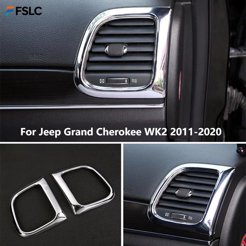 Car Air Condition Vent Cover Trim For Jeep Grand Cherokee WK2 2011 2012‑ Dashboard ABS Outlet Frame Sticker