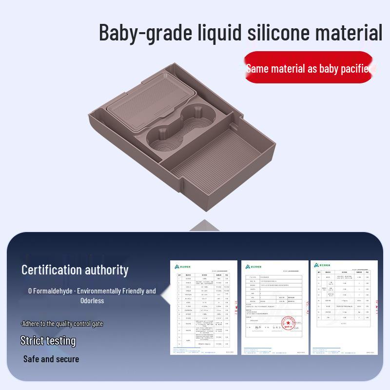 Fits 26 AITO M9 Models: Multi-functional Center Console Storage Box & Glasses Holder for Car Accessories.