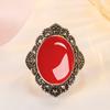 Thai Silver Black Gemstone Ring, Silver Domineering Ring, Green Rose Red, Blue Yellow Chalcedony Open Black Agate Ring, 2026