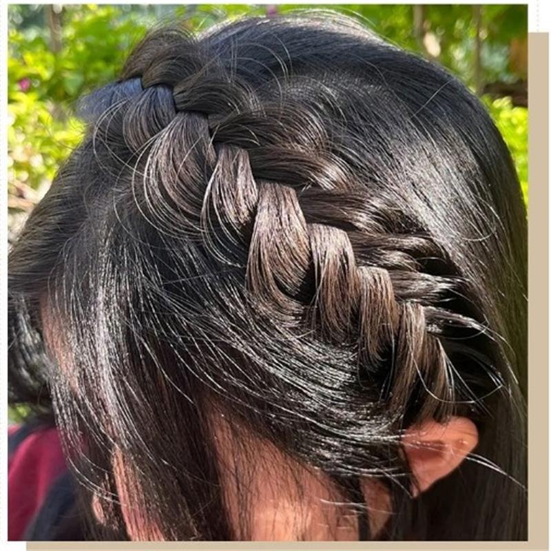 Cerchietto Largo Intrecciato Accessori per Capelli Fascia Elastica Antiscivolo Per Donna e Ragazza