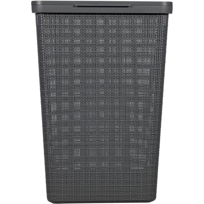 Coffre à Linge - CURVER - Jute 58L - 70% Plastique Recyclé - 34x43x60 cm - Contemporain