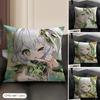 Nahida Genshin Impact Cute Cushion Cover Natural Linen Organic Fabric DoubleSided Printing Sofa Home Decor Gift Pillow Case