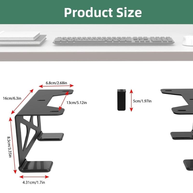 Space Efficient Under Desk Gaming Console Storage Desk Mount Bracket Metal Holder Easy Installation Storage For Gamers