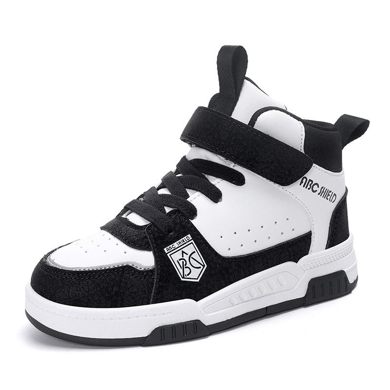 Children's autumn and winter campus 2025 high-top sports shoes Boys' fashion breathable shoes Middle and older children's girls' outdoor sports shoes