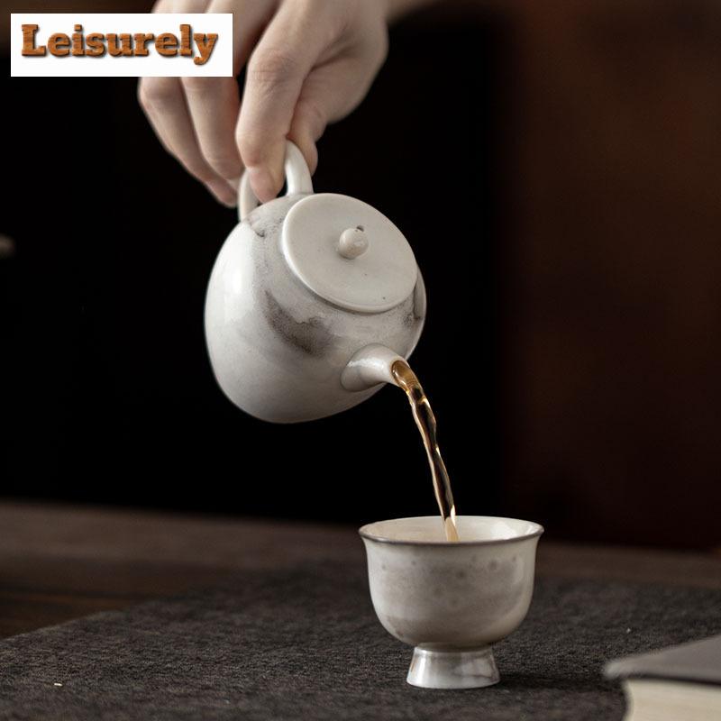 111ml Ink Painting Zhiye Roasting Teapot Zen Tea Infuser Pot Tea Brewing Kettle With Filter Flower Tea For Tea Supplies Craft