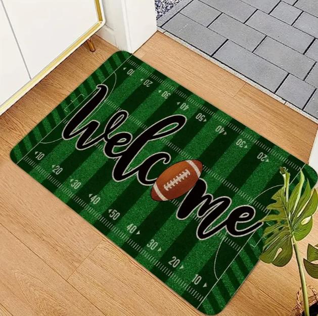 Basketball Court Door Mat with A Football Field Pattern Rooms Front Doors Bedrooms Kitchens Corridors Laundry Rooms Floor Mats