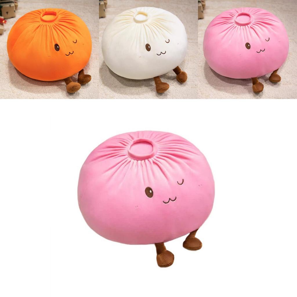 Creative Soft Baozi Plush Pillow With Pp Cotton Filling For Kids And Adults