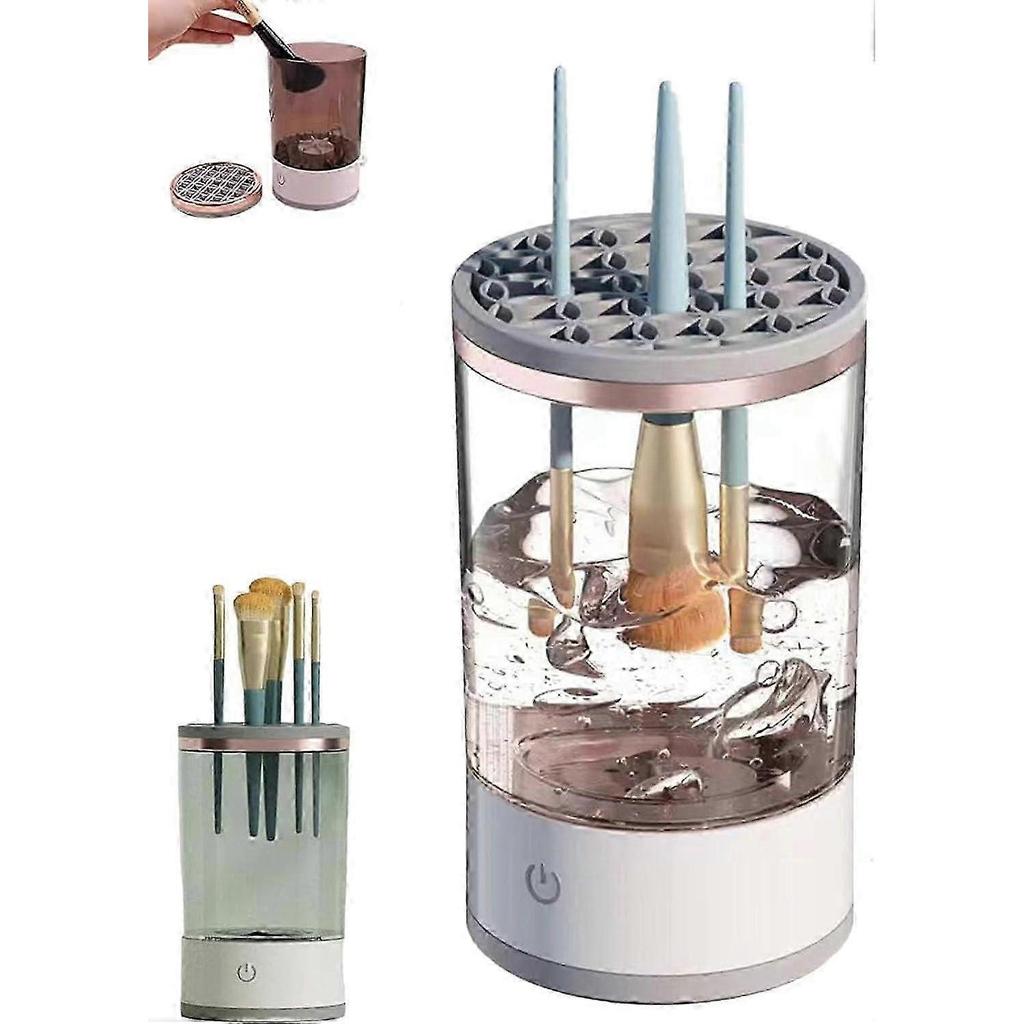 Electric Makeup Brush Cleaner, Cosmetic Brush Automatic Spinner Cleaning Tools with Drying Rack for All Size Makeup Brush