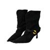 Hot Selling 2025 New Elegant Women Ankle Boots Pointed Toe High Heels Shoes Winter Designer Dress Short Boots Pumps Mujer Botas