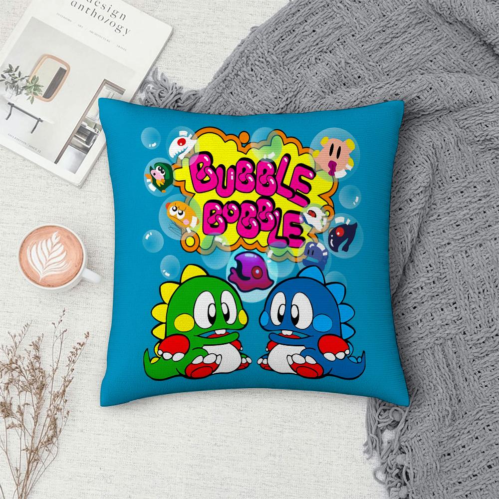 Game Bubbles B-Bobble Pillow Case Sofa Decorative Home Double-Sided Printing Short Plush Cushion Cover Throw Pillow Cover Gifts