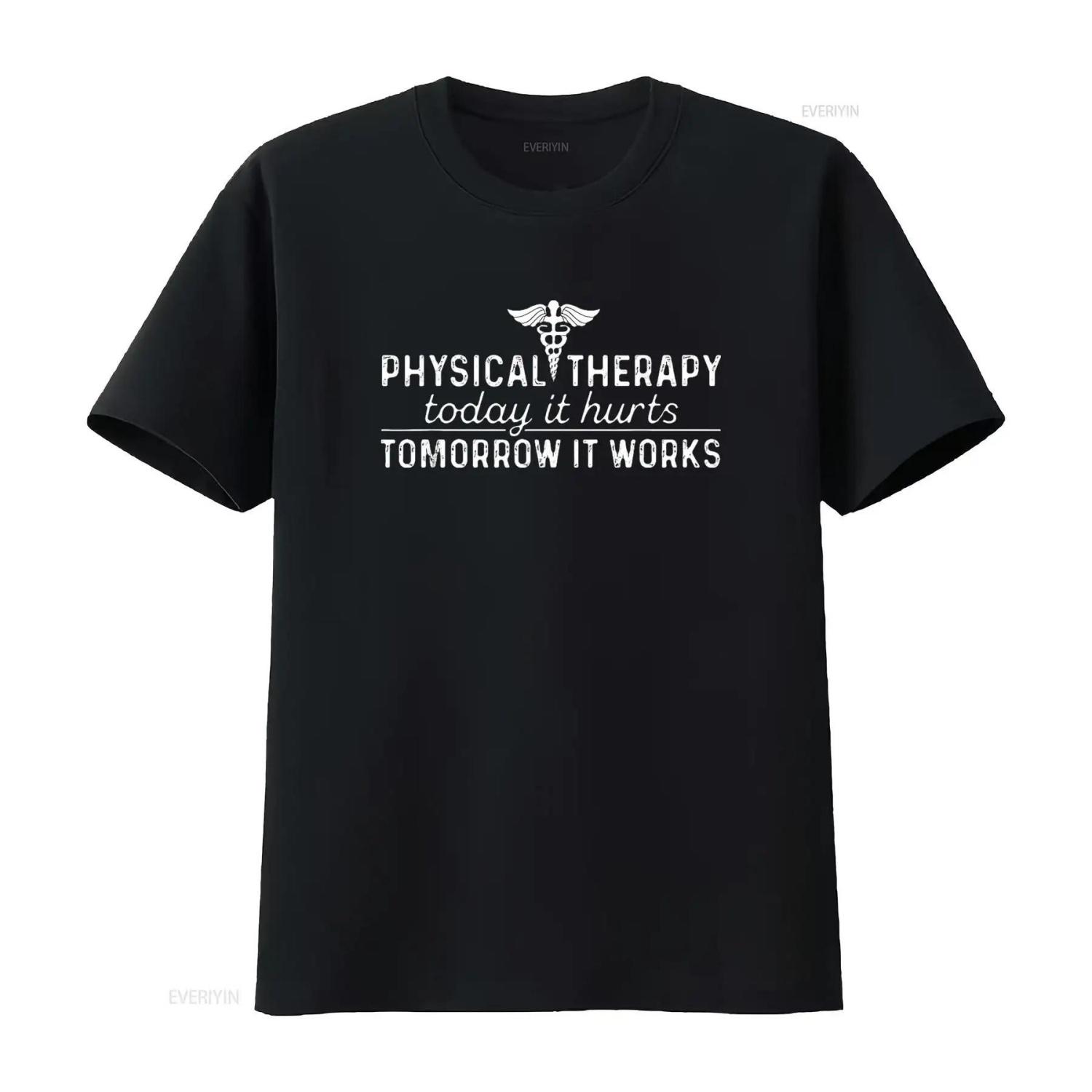 

Mens Physical Therapy Today It Hurts TherapisT T Shirt Black Medium Vintage Washed Fashion Breathable Soft Stretched Casual XXXXXL чорний
