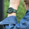 Seiko 5 Oriental Green Water Ghost Black Water Ghost Series Fashion Sports Diving Watch Manual Dual Calendar Mechanical Movement Nylon Strap SRPD77K1