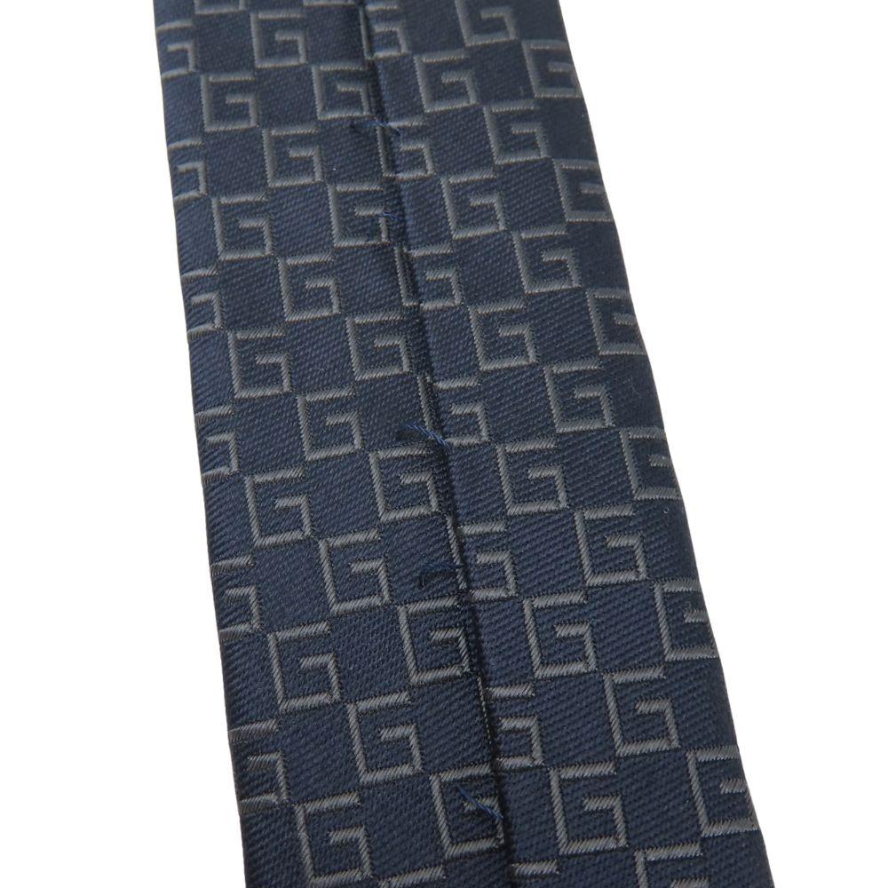Used GUCCI tie silk Navy Overall handle