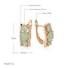 Klassischer englischer Damen-Ohrring, Kinel-Smaragd-Zirkon-Roségold-Farbschmuck
