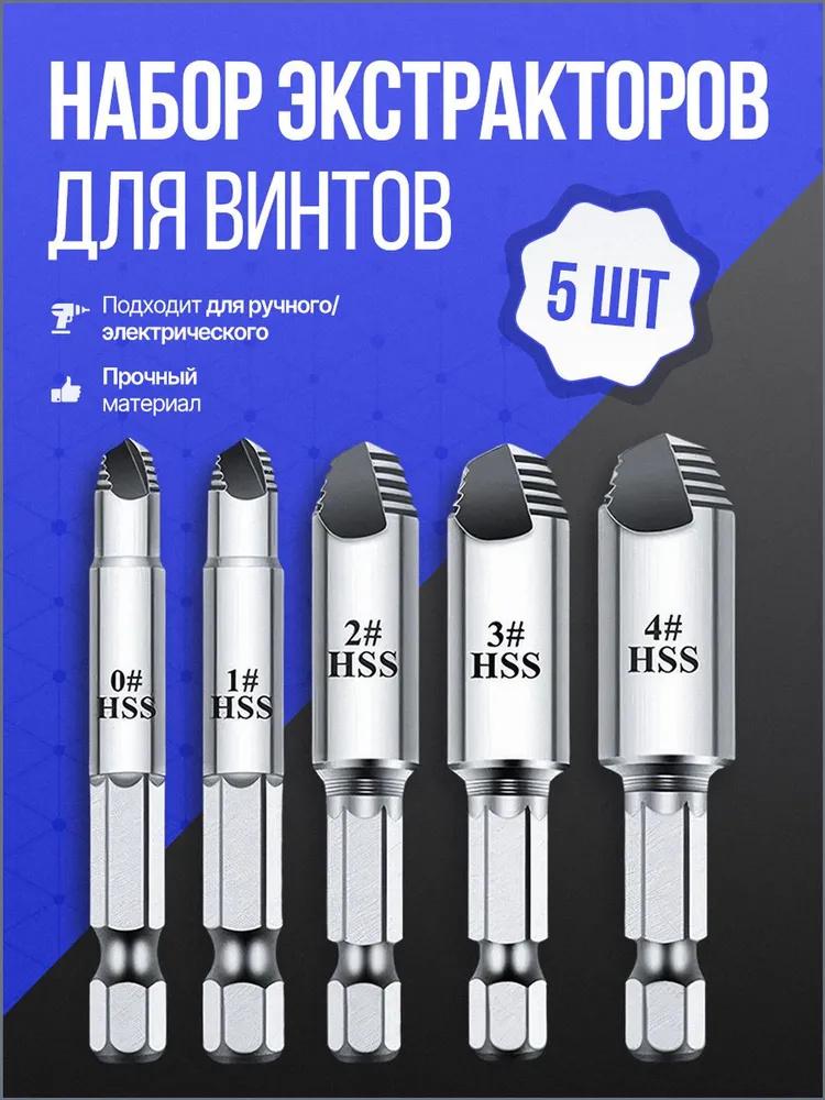 

-piece Set Of Broken Screw Extractor, High-speed Steel Single-head Stripped Screw Removal Tool, Hexagonal Shank Broken Screw Extractor One Size срібний