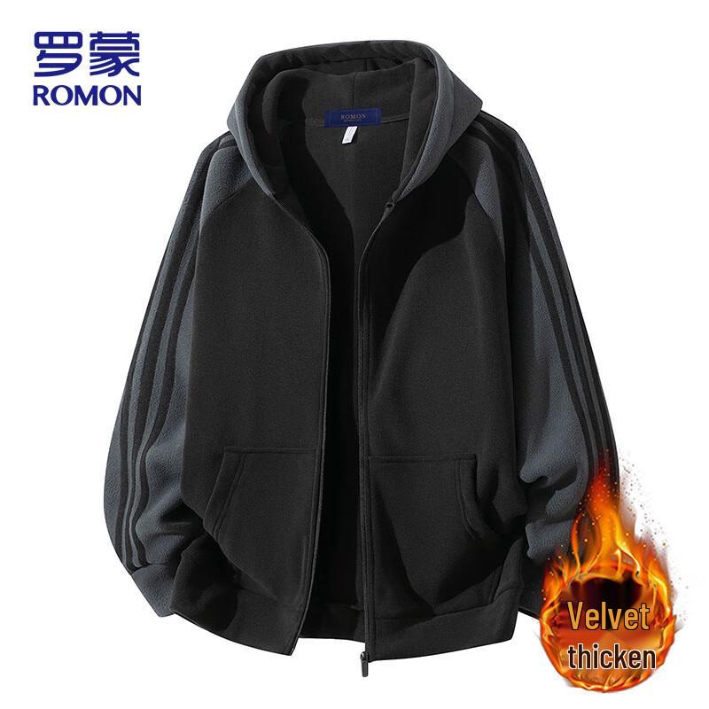ROMON Men's Fleece Lined Hooded Jacket