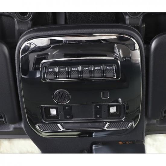 ABS Chrome Front Reading Light Frame Trim Panel Decor Bezel for Ford Bronco 21+