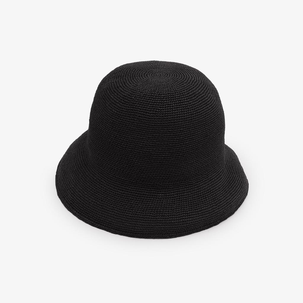 Tea AfternoonTea LIVING Hat JK35 Fine Knit Bucket UV Hat Black [Afternoon Living]