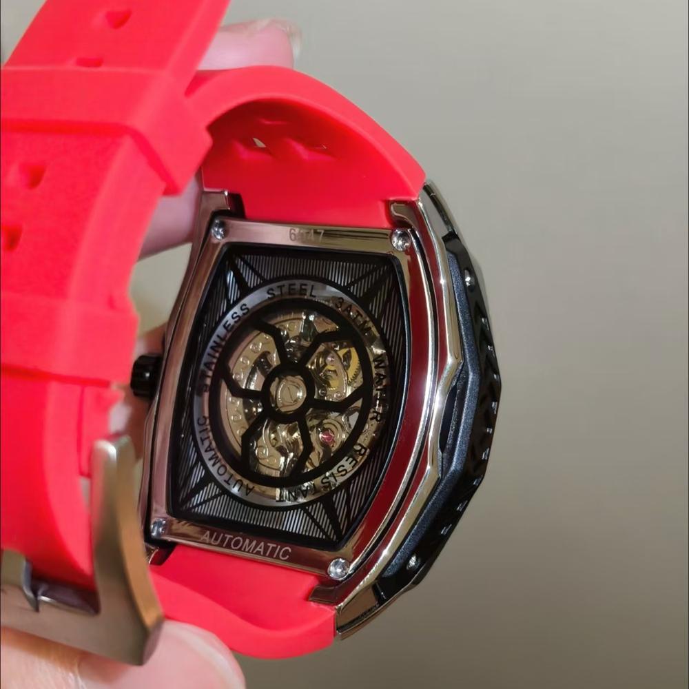 Men's Watches Fashion Skeleton Mechanical Sports Watches Luminous Waterproof Tourbillon Automatic Steel Watches