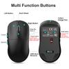 Gaming Mouse with 2.4GCelsius 5.4CelsiusWired Three Modes Connectivity 6 Key 6400DPI for Desktop Laptop