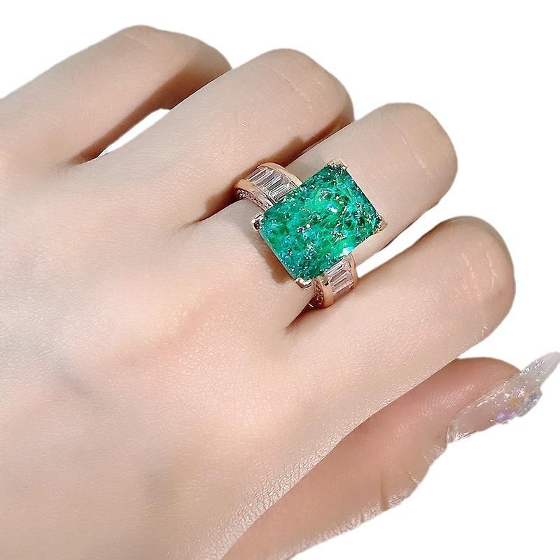 Geometric K Gold Ring Color Treasure Women's Hand Accessories Fashion Hand Accessories