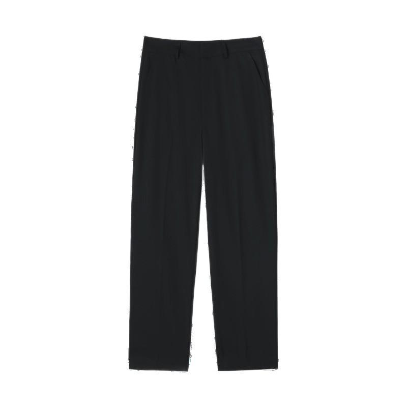 Black Nine-point Suit Pants Women's Professional Dress Autumn New High-waisted Straight Work Commuter Pipe Pants