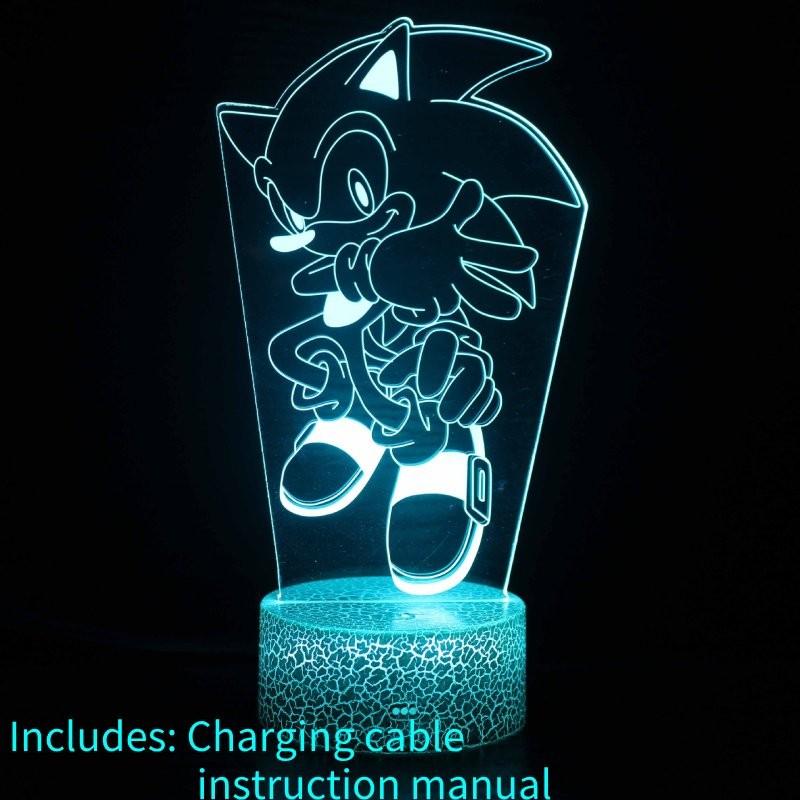 Sonic Series 3d Touch Control Colorful Night Light Ideal For Kids And Adults Gifts