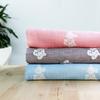 hiorie Made in Japan gauze baby mini blanket bear baby gauze birth blanket (Hiorie) 4-ply blanket, size, pattern, blue, blanket, gift,