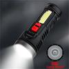 Super Bright LED Torch Flashlight Four Lighting Modes USB Rechargeable + Battery
