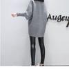 Fall Winter Plus Size Women's Loose Patchwork Long Sleeve Coat Casual Solid Color Sweatshirt Crew Neck Top