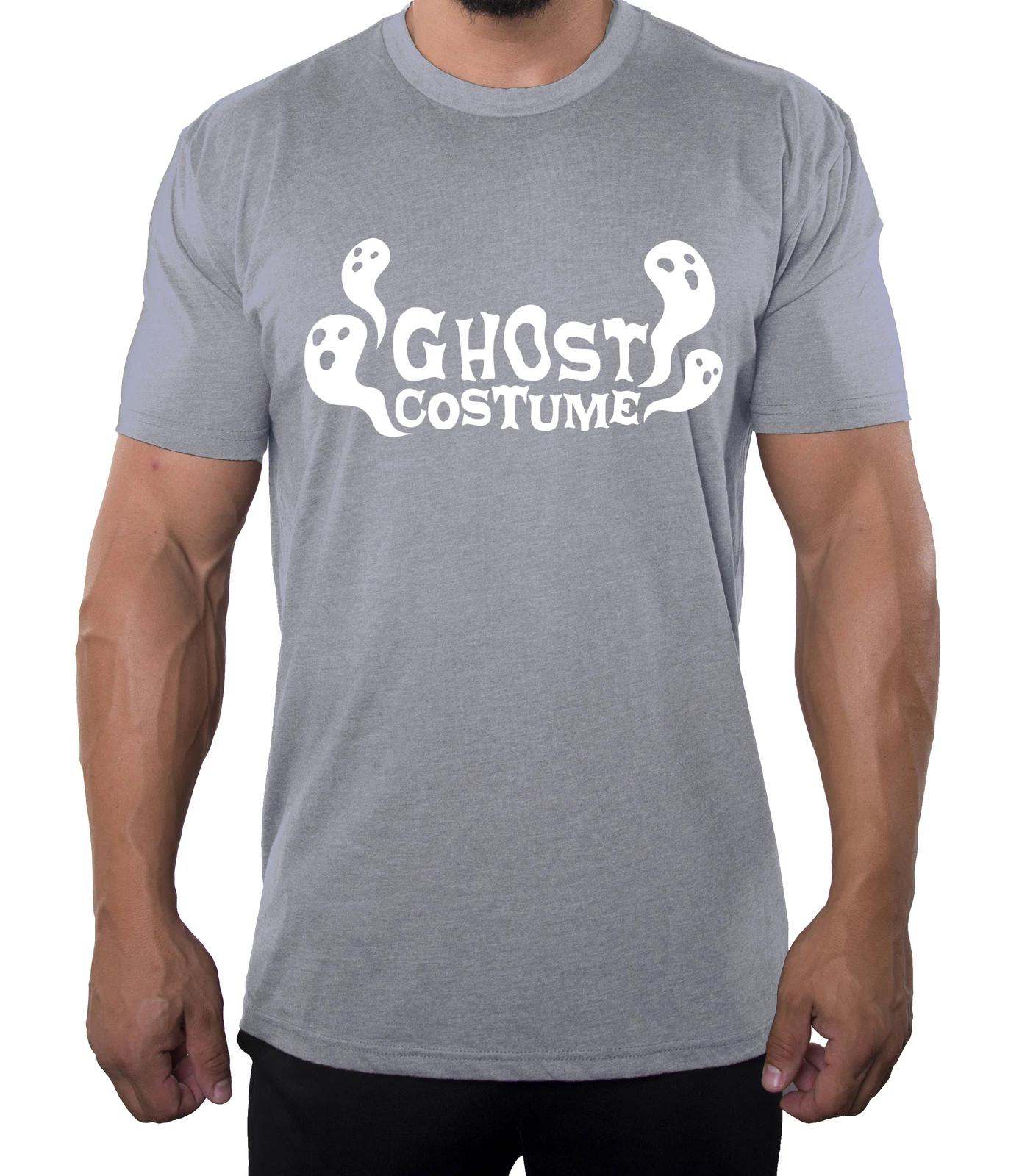 Ghost Costume T-Shirt, Men s Graphic Tees, Funny Halloween Men s Shirts! S