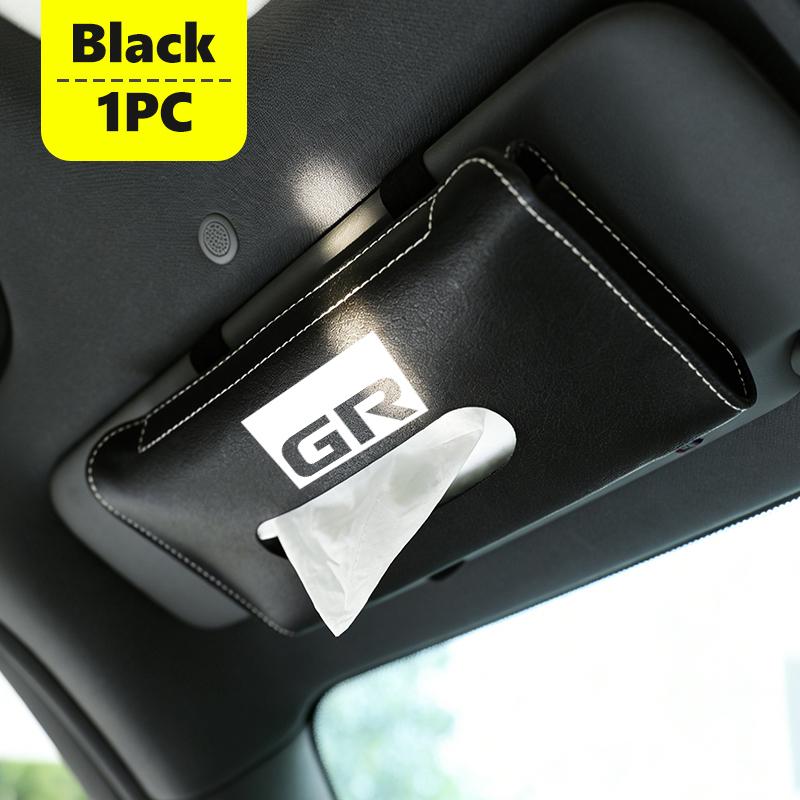 For Toyota Hanging Car Sun Visor Tissue Box Auto Storage Accessories GR Sport Corolla Yaris Aygo Prius RAV4 Crown CHR Camry