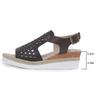 Large Size Spring and Summer New Hemp Rope Wedge Heel Women's Sandals Casual Hollow Fish Mouth Flat Bottom Buckle Beach Sandals