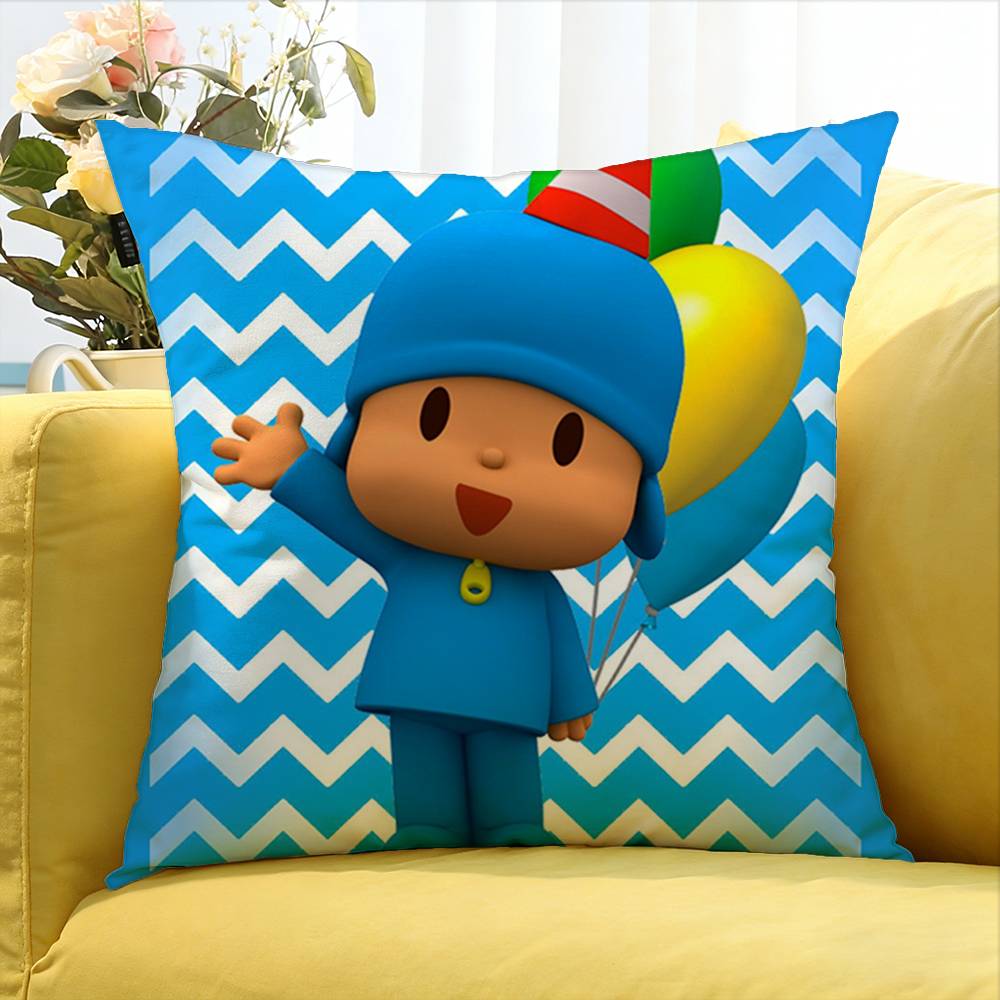 Cartoon P-Pocoyo Verschiedene Größen Quadratische Kissenhülle Für Auto Haus Schlafzimmer Dekor