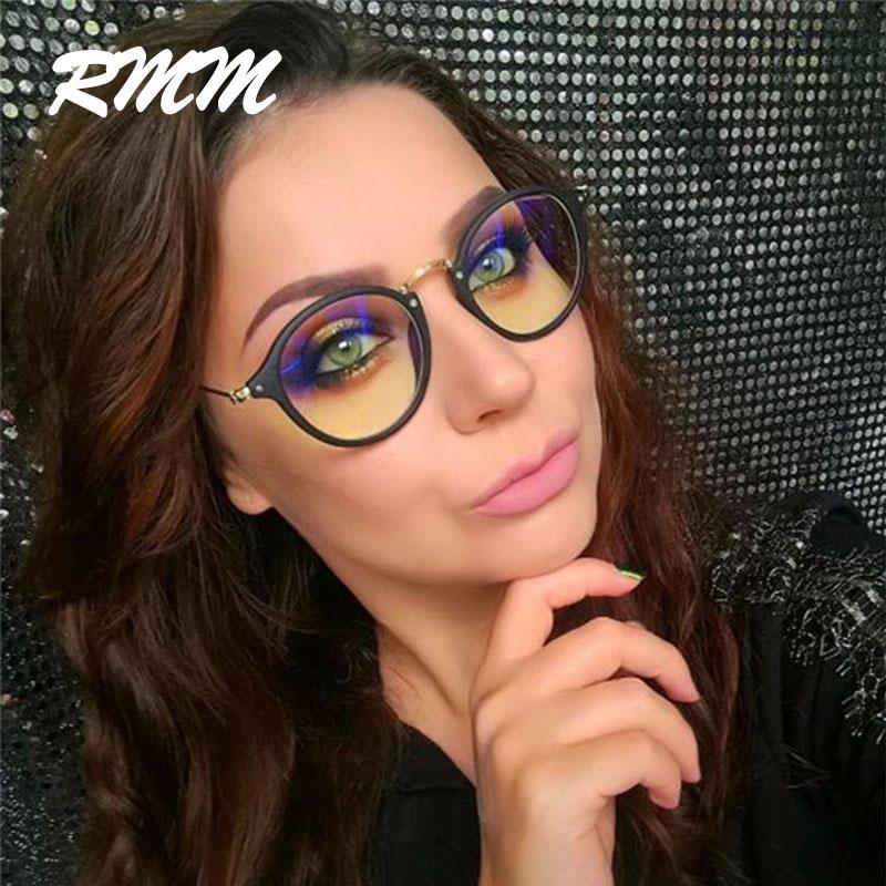Blue Light Glasses Frame Computer Glasses Spectacles Round Transparent Female Women's Eyeglasses Frame Optical Frames Clear
