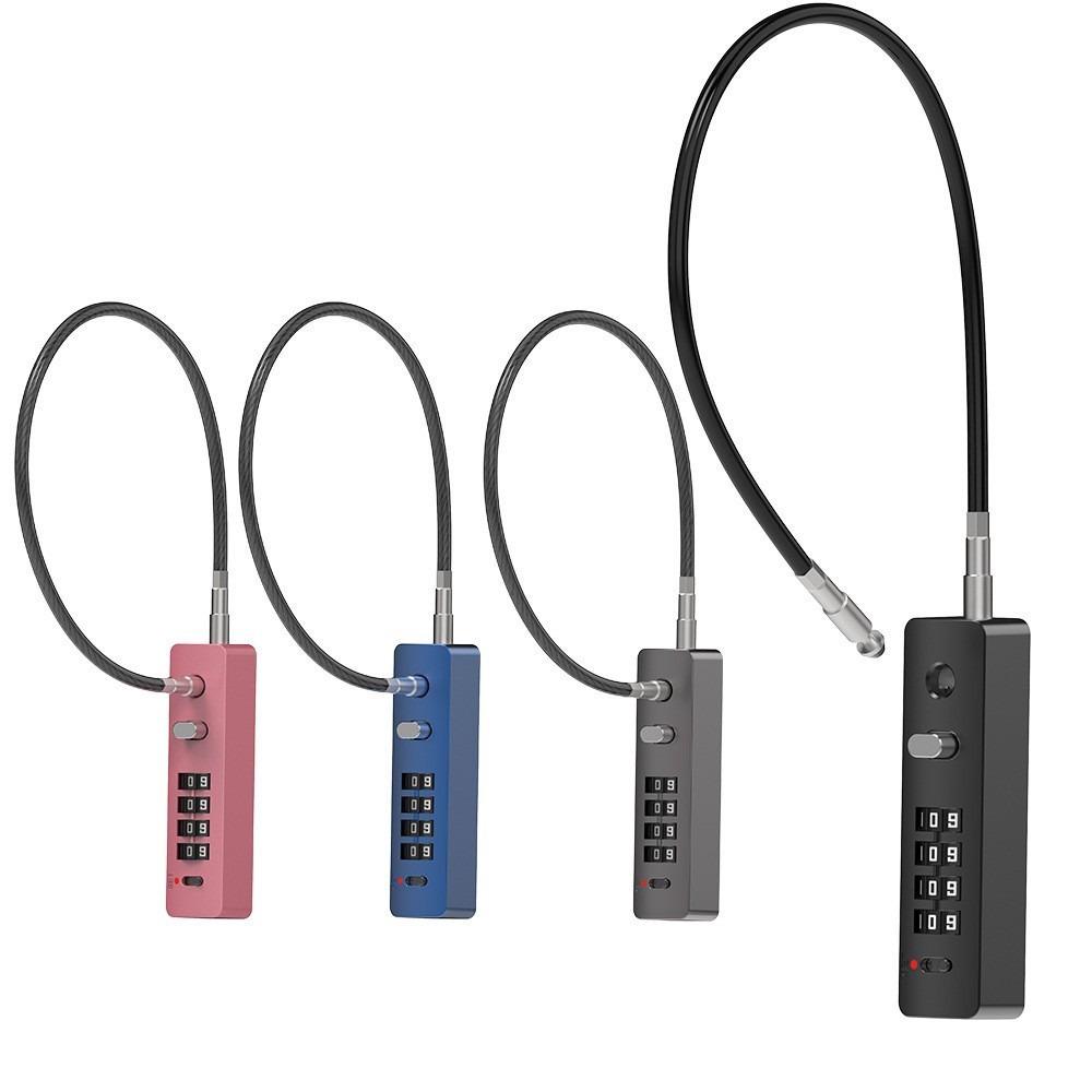 Anti-theft Password Padlock 4 Digit Combination Door Locker Useful Cable Lock  Hardware Accessories