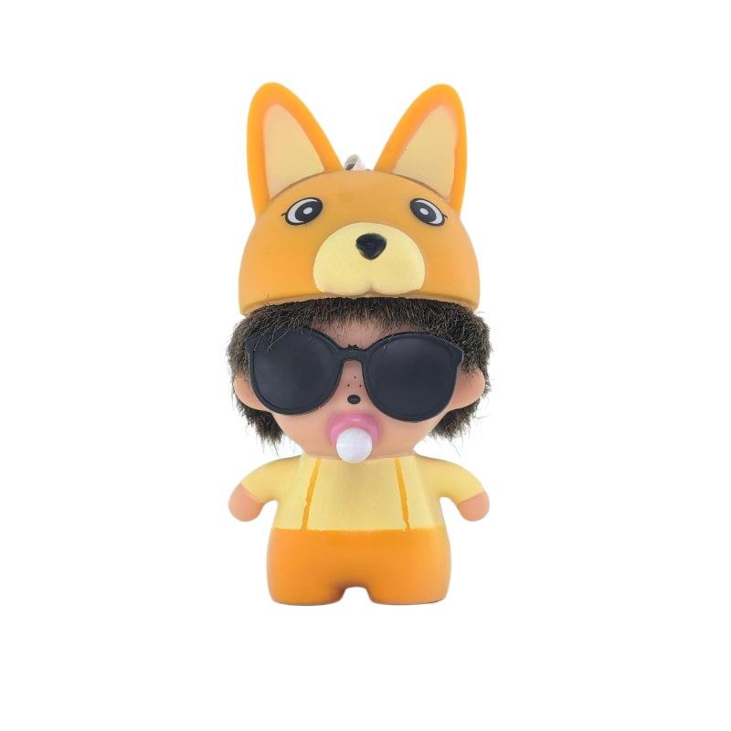 Monchhichi Schlüsselanhänger Cartoon Chhichi Sonnenbrille Spielzeug Schmuck Dekoration Niedliche Schlüsselanhänger Tasche Anhänger Schreibtisch Zubehör Urlaubsgeschenk