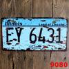 Retro License Plate Frameless Iron Restaurant Bedroom Hotel Decoration 