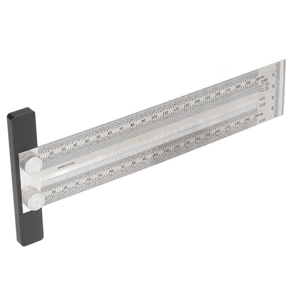 Stainless Steel Carpenter T Ruler Measuring Length 200mm Measuring Gauge  Industrial Layouts