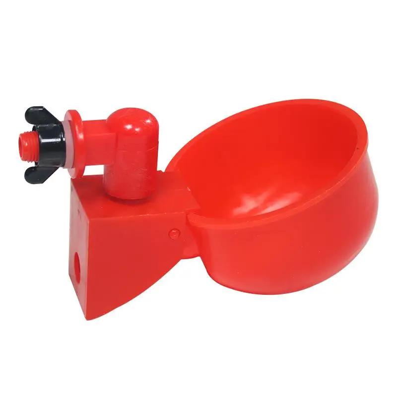 

6-Автоматическая поилка для кур, кормушка для кур, пластиковая поилка для птицы, кормушка для питьевой воды, чашки для питья воды красный