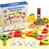 Wooden Worm Eats Fruit Threading Lacing Toy Color Shape Cognitive Sensory Toy Gift Toddler Fine Motor Training Montessori Toy