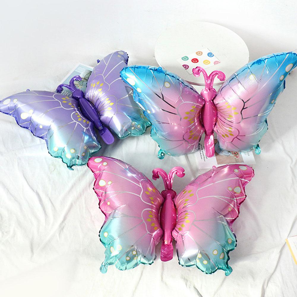 Large Butterfly Foil Balloons Blue Green Purple Birthday Party Wedding Decorations Baby Shower Globos Kids Toys