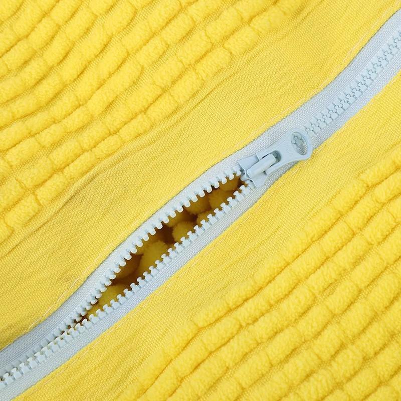 Yellow Shoe Washing Machine Bag Laundry Bag with Zipper Closure Soft Chenille Lining Fluffy Padding Casual Footwear Laundry Bags