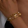 JYL Bracelet  Golden Tone Elegant Design Amplifies Luck & Noble Charisma
