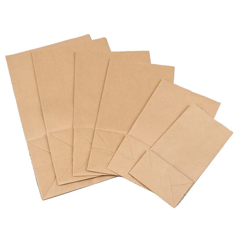 10Pcs Brown Bakery Bags Kraft Paper Bags for Cookie, Sandwich, Bread, Dried Foods & Snack -Takeout Bags, Party Wedding Supplies